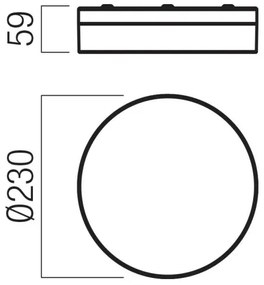 Redo 01-3731 - FRISBI LED mennyezeti lámpa 12W 230V 3000/4000K IP44 fehér