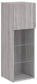 szürke sonoma színű TV-szekrény LED-világítással 30,5x30x90 cm