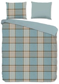 Kék kétszemélyes hosszabbított flanel ágyneműhuzat 200x220 cm Jacco – Good Morning