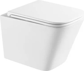 WC soft close ülőkével felakasztható SAT B-Way fehér fényes felülettel hátsó kifolyással SATBW52T
