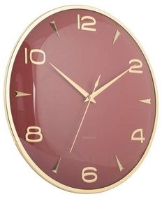 Karlsson 6017RD dizájner falióra, piros, átmérő:40 cm