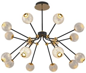 GELA LED rúdos csillár 16xLED/5W/230V 3000K fekete/arany