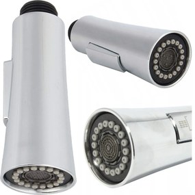 Konyhai Csaptelep Kihúzható Kifolyócsővel, Krómozott Véggel