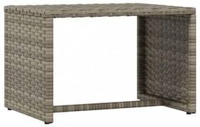 2 db szürke polyrattan napágy asztallal