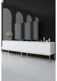 TV szekrény Lord - White, Gold