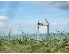 Világosszürke USB kültéri LED lámpás (magasság 30 cm) Firefly – Zone