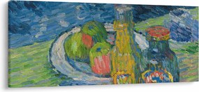 Kép - Alexej von Jawlensky, Still Life with Bottles and Fruit, reprodukciók (120x50 cm)