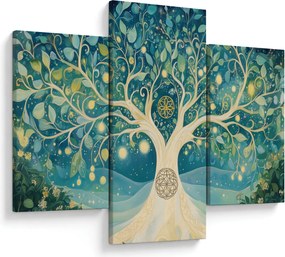 Kép – Mágikus fa spirálokkal (90x60 cm)