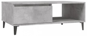 betonszürke szerelt fa dohányzóasztal 90 x 60 x 35 cm