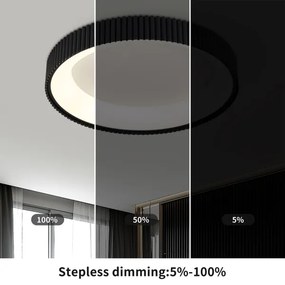 Brilagi - Dimmelhető LED mennyezeti lámpatest FALCON MODERN LED/54W/230V 60 cm, fekete + távirányító