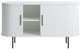 Fehér komód tolóajtóval 120x76x45 cm Nola – Unique Furniture
