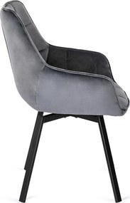 Szürke Bársony Forgó ÉtkezőszékLUNA