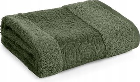 Fürdőlepedő 30X50 c. zöld, dombornyomott bordó-rózsaszín