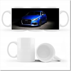 Fényképes bögre Kék Audi Quattro