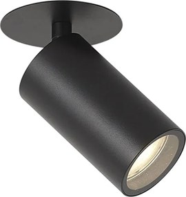 Modern, süllyesztett spotlámpa fekete GU10 50mm IP44 - Chels