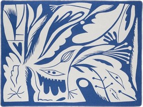 Kék takaró 165x200 cm Lino – noo.ma