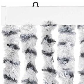 világosszürke és sötétszürke zsenília rovarfüggöny 56 x 200 cm