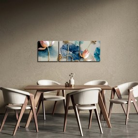 Kép virággal (órával) (90x30 cm)