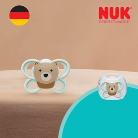 Baba cumi  NUK Perfect Match Air BEAR 0-6m 1db box, vel. 0-6 h