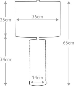 Elstead Lighting RIPPLE RIPPLE-TL-WHT Asztali lámpa 1x60W/E27