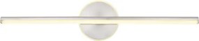 Globo 41924N Fali könnyű fém nikkel matt, akril fehér, IP44, szélesség x magasság: 608x130 mm, Mélység: 74 mm, LED 10W 230V, 980lm forrás, 720lm kimenet, 4000K