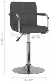 sötétszürke szövet étkezőszék