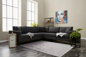 Sarokkanapé Berlin - Antracit, Fekete