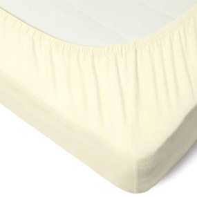 Lepedő Jersey krém TiaHome - 90x200cm