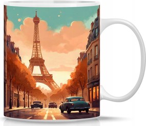 Csodaszép Bögre Vintage Paris Eiffel Torony Akvarell Kerámia 330ml