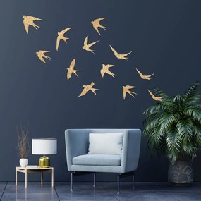 Fából készült fali dekorációk repülő madarak | FLOCK