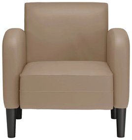 kávészínű műbőr kanapé szék karfával 54 cm