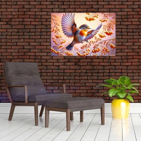 Kép - Madár berkenyével (90x60 cm)