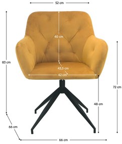 Irodai fotel Viata (sárga + fekete) . 1116552