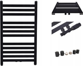 Fürdőszobai radiátor Vario 80/40 Fekete Matt 50mm