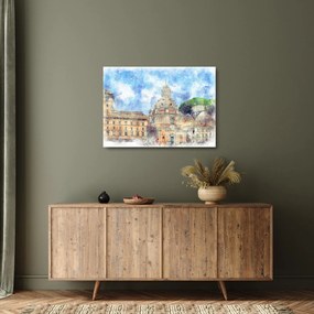 Kép - Santa Maria di Loreto temploma, Róma, Olaszország (üvegen) (70x50 cm)