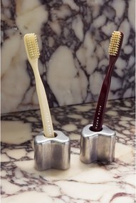 Ezüstszínű fém fogkefetartó Mis – noo.ma