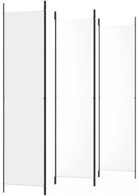 fehér 5 paneles paraván 250x220 cm szövet