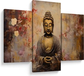 Kép - Buddha, festészet (90x60 cm)
