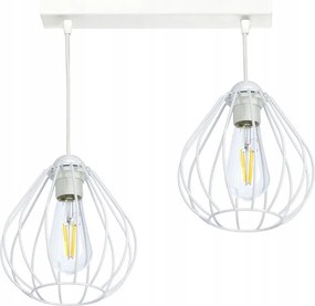 Mennyezeti lámpa függeszték csillár nappali asztal fölé Dinnye 2 fehér loft lámpa