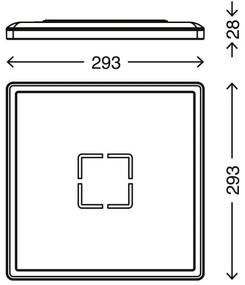 Briloner 3390-015 - LED Mennyezeti lámpa FREE LED/18W/230V 29x29 cm