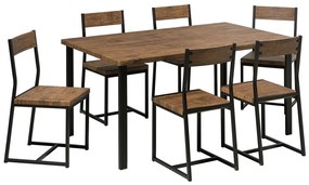 Modern étkezőszett asztallal és 6 székkel LAREDO Beliani