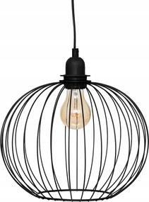 Victa Függőlámpa, fekete, fém, Kerek