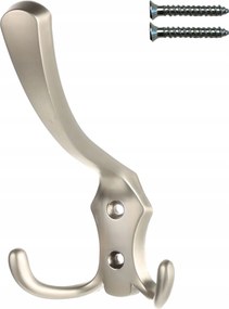 Akasztó 3 karos Nikkel Matt fürdőszobai akasztó ruhákhoz