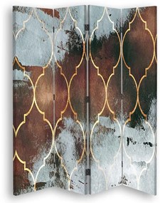 Gario Paraván Marokkói lóhere barna színben Méret: 145 x 170 cm, Kivitelezés: Klasszikus paraván