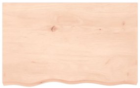 kezeletlen tömör fa fürdőszobai pult 80x50x(2-4) cm