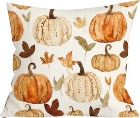 Flanel párnahuzat GOLDEN PUMPKINS 45x45 cm, színes