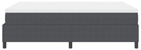 Boxspring ágy matraccal sötétszürke 160x200 cm kordbársony