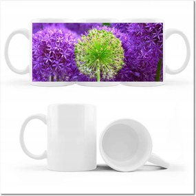 Zöld virág mintás bögre