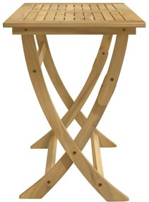összecsukható tömör akácfa kerti asztal 110 x 55 x 75 cm