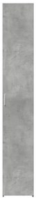 betonszürke szerelt fa magasszekrény 30 x 42,5 x 185 cm